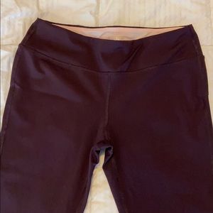 Purple Exercise Crop Leggings